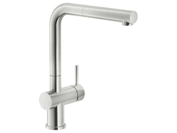 KeraDomo Armatur SILA in EDELSTAHLFINISH mit herausziehbarem Auslauf/Systemceram