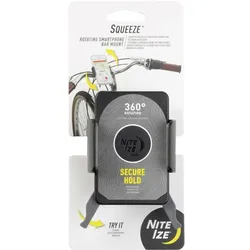 Nite Ize Squeez Smartphone Bar Mount, Smartphone Halterung, Schwarz, Grau
