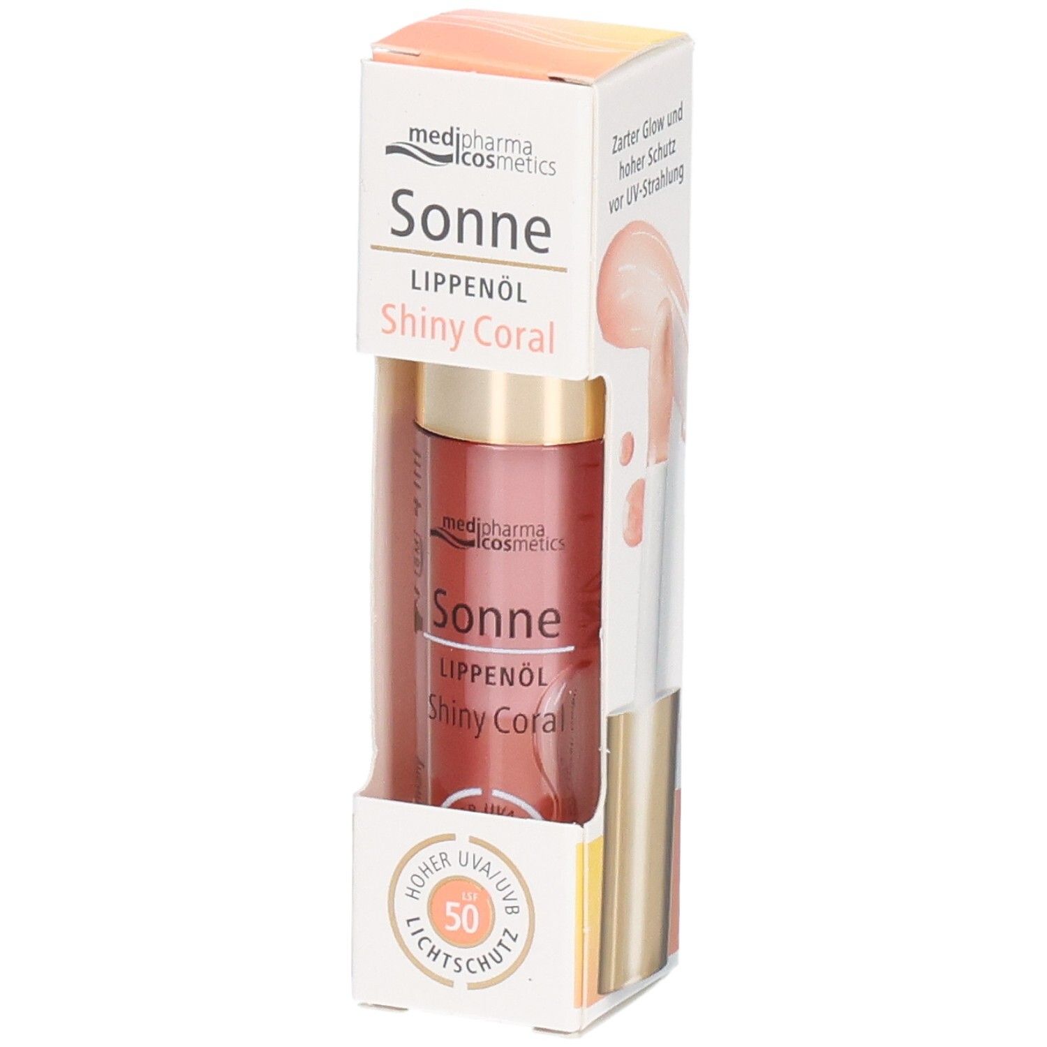 Sonne Lippenöl shiny coral LSF 50 4 ml Öl