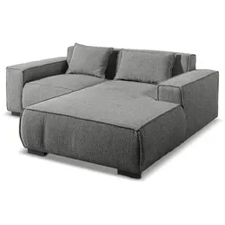 filippo Ecksofa Malta Stoff Grau Dunkelgrau