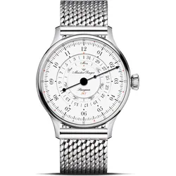 Meistersinger Klassik Plus Pangaea Day Date 365" PDD365901" - weiß,silber - 40mm