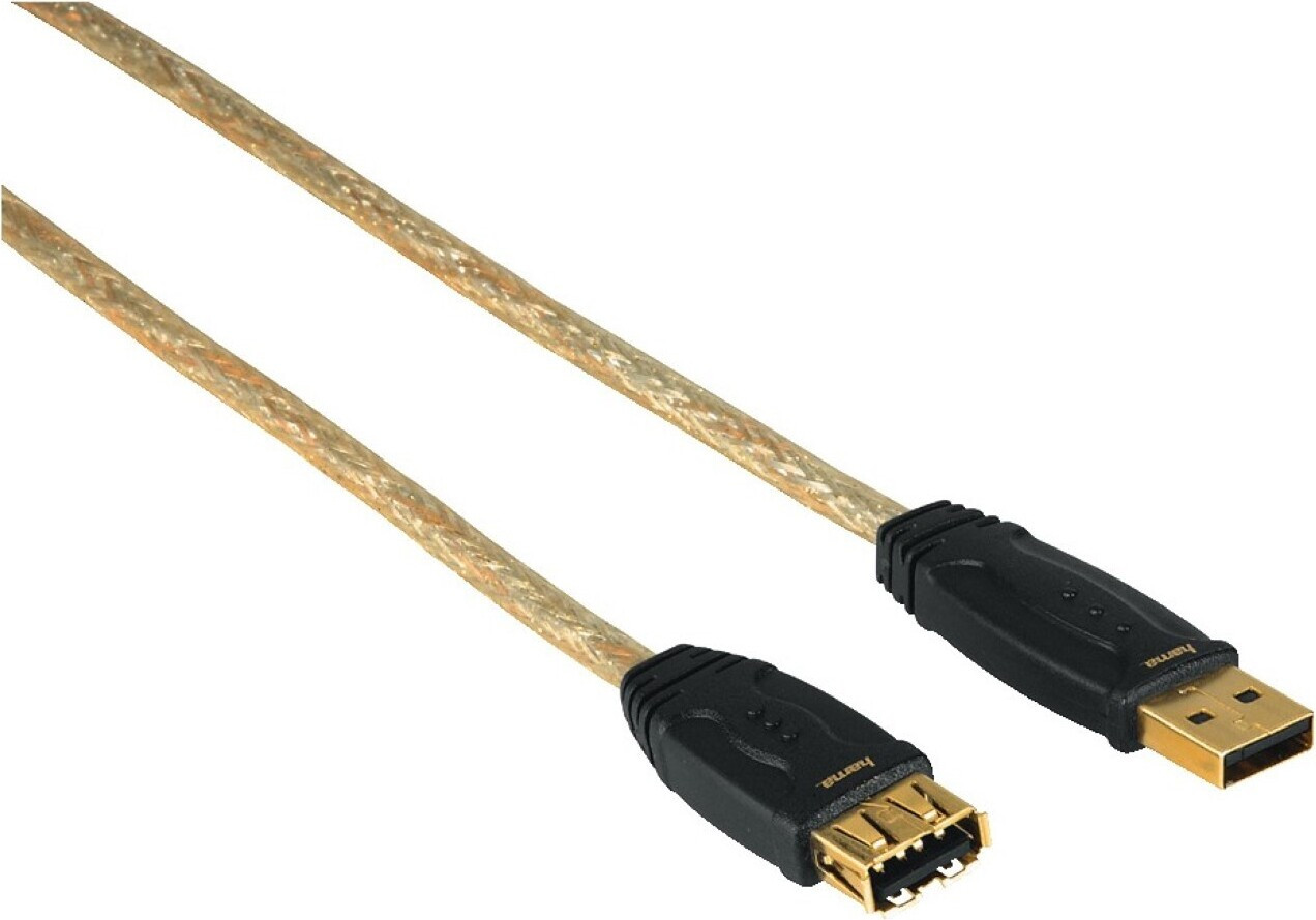 Hama GoldLine USB-verlengkabel, 1,8 meter