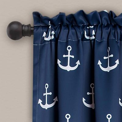 Lush Decor Anchor Room-darkening Window Panel Curtain Pair