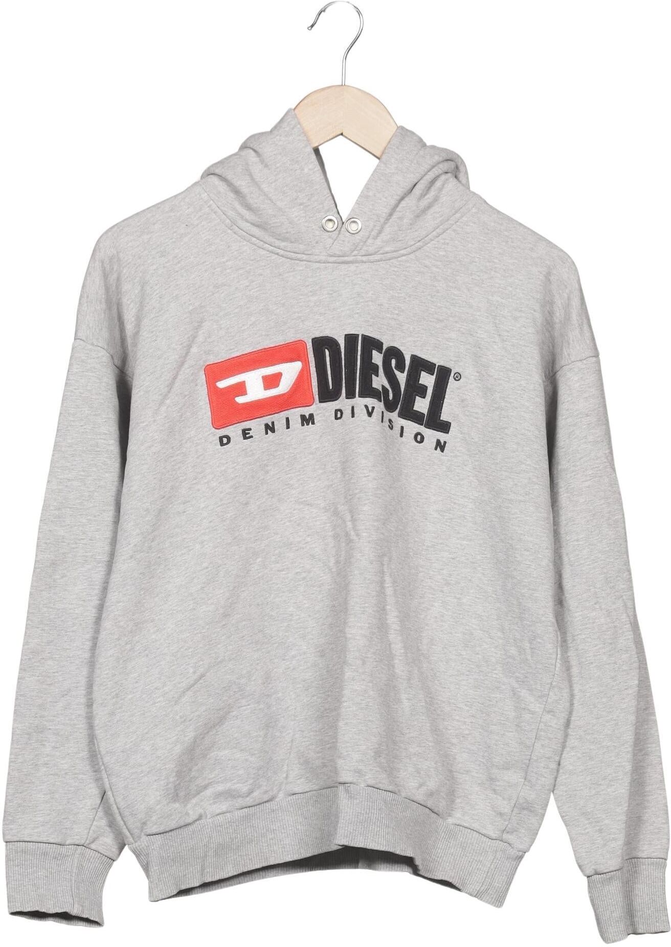 Diesel Herren Kapuzenpullover, Grau, Gr. S, Baumwolle - Second Hand