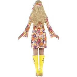 Smiffys Flower Power Hippie Damen Kostüm (XS)