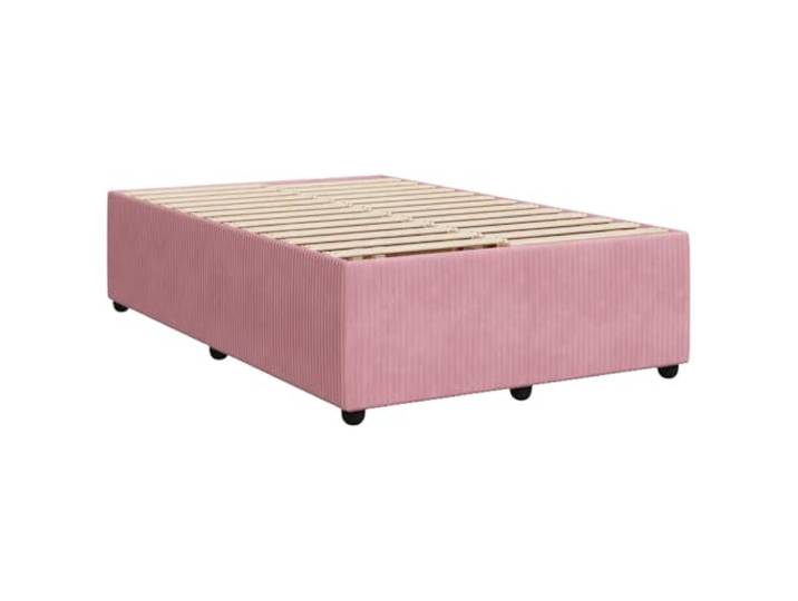 KTHLBRH Bettrock Rosa 120 x 200 cm aus Samt Lattenrost inklusive, robuste Füße, weicher Stoff, für Matratze 120 x 200 cm