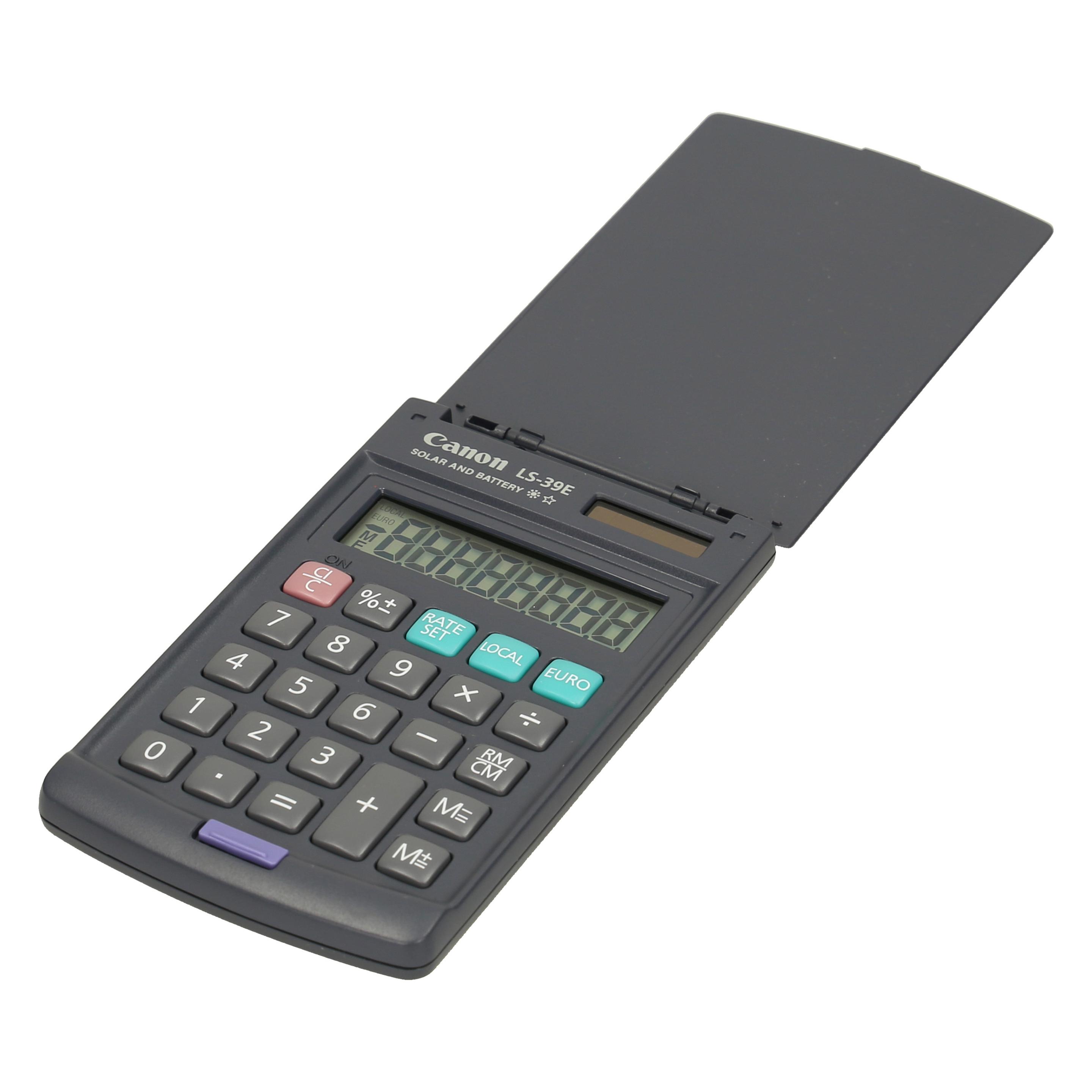Canon Taschenrechner LS-39 E, Solar-/ Batteriebetrieb (Batteriebetrieb, Solarenergie) (LS-39E)
