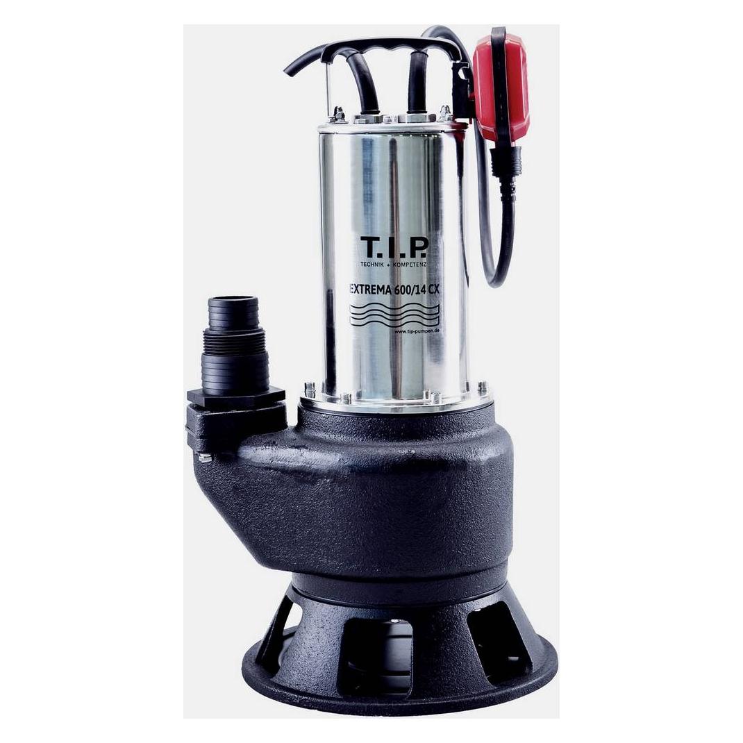 TIP Dompelbare Drainagepumpe mit 36.000 l/h, 14 m Förderhöhe, 2.200 W (Klarwasserpumpe, Schmutzwasserpumpe) (30194)