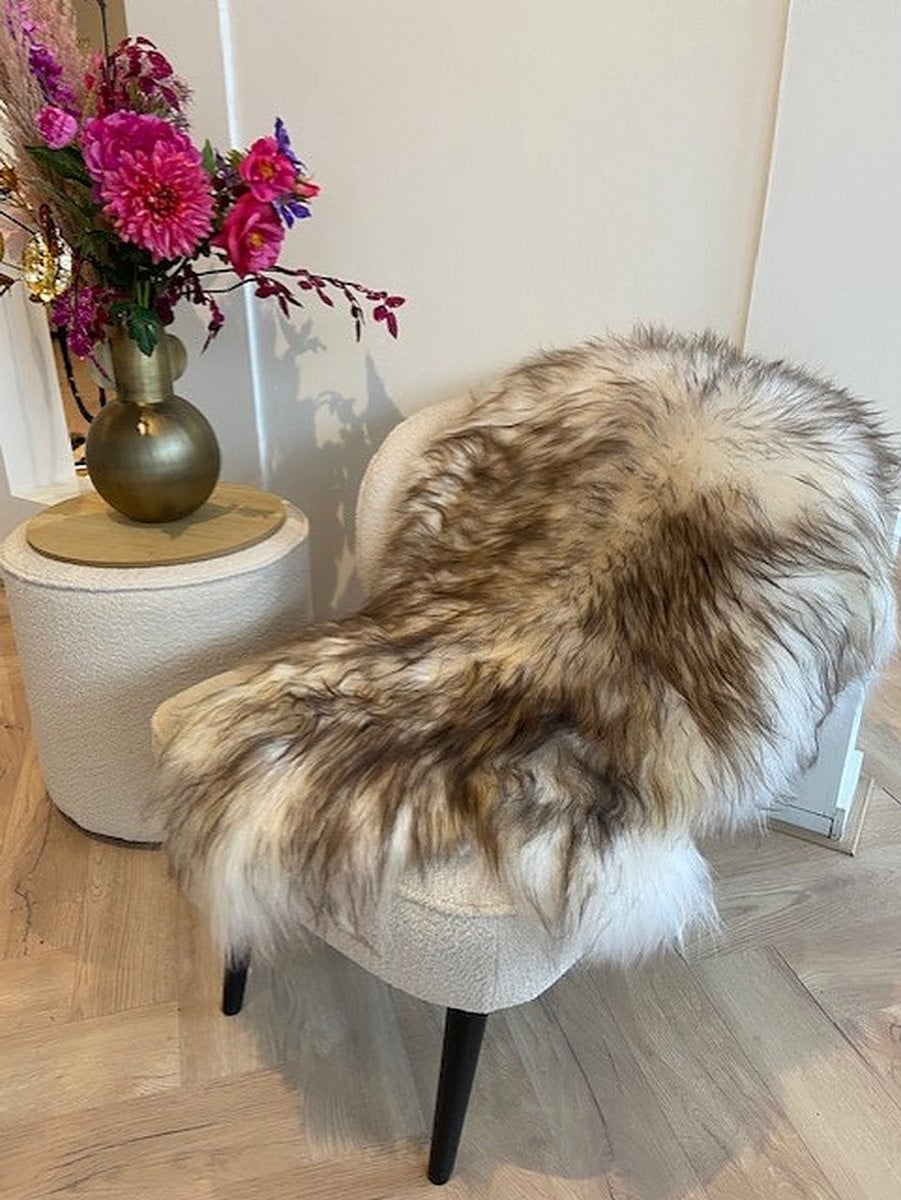Echte Moeflon Schapenvacht Grijs - L/XL 100-120 cm - Vloerkleed