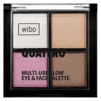 MUA Makeup Academy Wibo Quattro Multi-Use Glow Eyeshadow Palette - 6g (Braun, Nude, Rosa, Weiss) (57530702)