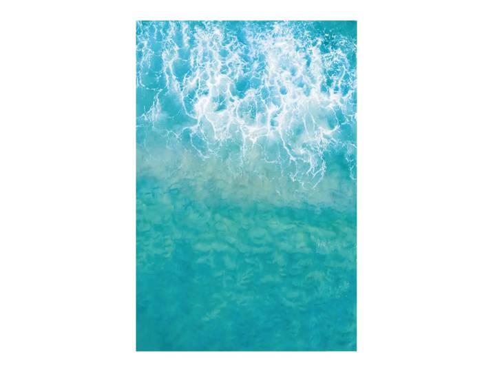 Glasbild Digital Art, Alldecor, weiss/mint/türkis, Acryl