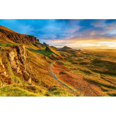 Fototapete PAPERMOON "Landschaft mit Fluss", bunt, B:3m L:2,23m, Vlies, Tapeten
