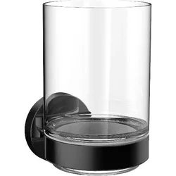 Emco, Zahnputzbecher, ROUND Glashalter schwarz matt 432013300