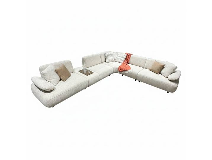 JVmoebel Ecksofa Ecksofa Modernes Design Beigefarben Eleganter Stil Weiche Polsterung, 1 Teile, Made in Europa