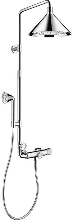 Hansgrohe Axor Showerpipe 26020000 designed by  Front, mit Thermostat, 2jet Kopfbrause, chrom