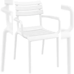 CLP Gartenstuhl Paris Kunststoff HBT: 85x58x59 cm weiß