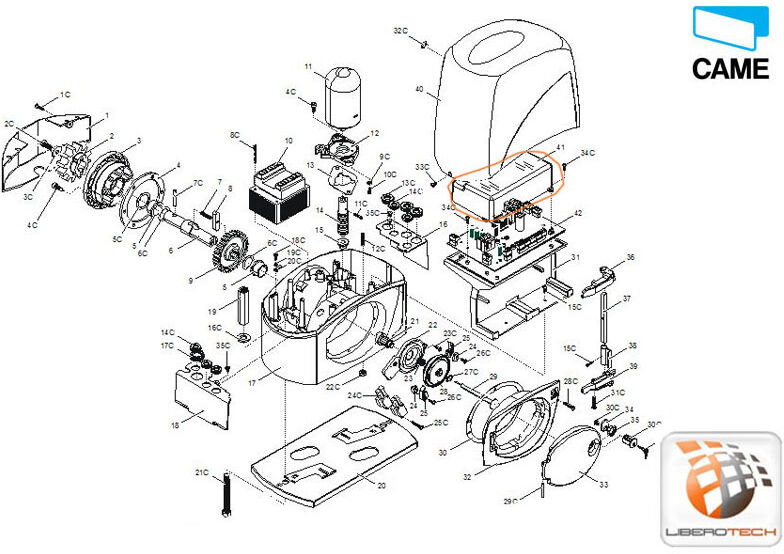 Came Calotta Piccola Scheda Elettronica Bx-243 – 119ribx038