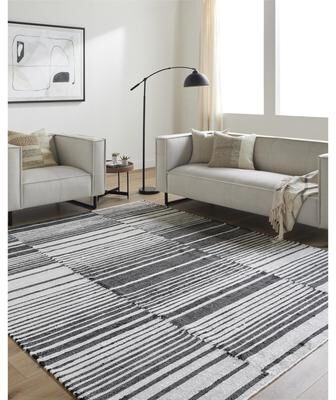 Livabliss Yasmin Transitional Stripe Jute Area Rug