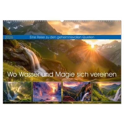 Wo Wasser und Magie sich vereinen (Wandkalender 2026 DIN A2 quer), CALVENDO Monatskalender