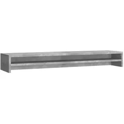 vidaXL Monitorständer Betongrau 100x24x13 cm Holzwerkstoff