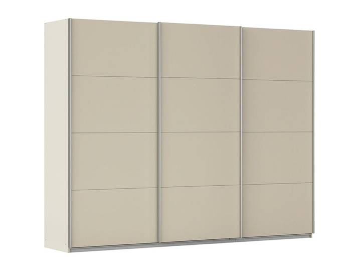 Kledingkast Kick 271 x 210 cm Champagne met aluminiumkleur greeplijst