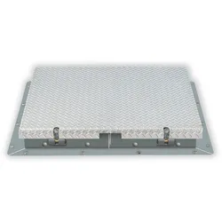Hailo Schachtabdeckung HS9 Aluminium begehbar, tagwasserdicht mit Schwenkverschluss 1200x1200mm