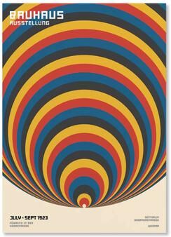 Inspire Essentials Abstract Bauhaus Orange Geometric Wall Art Canvas Prints 10 19.69 29.53 In