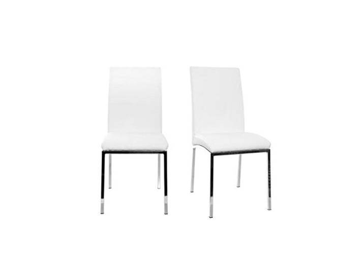 Miliboo 2er-Set Design-Stühle Polyurethan Weiß SIMEA
