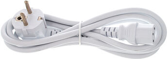 the sssnake EU Power Cable 1.8m White Weiß