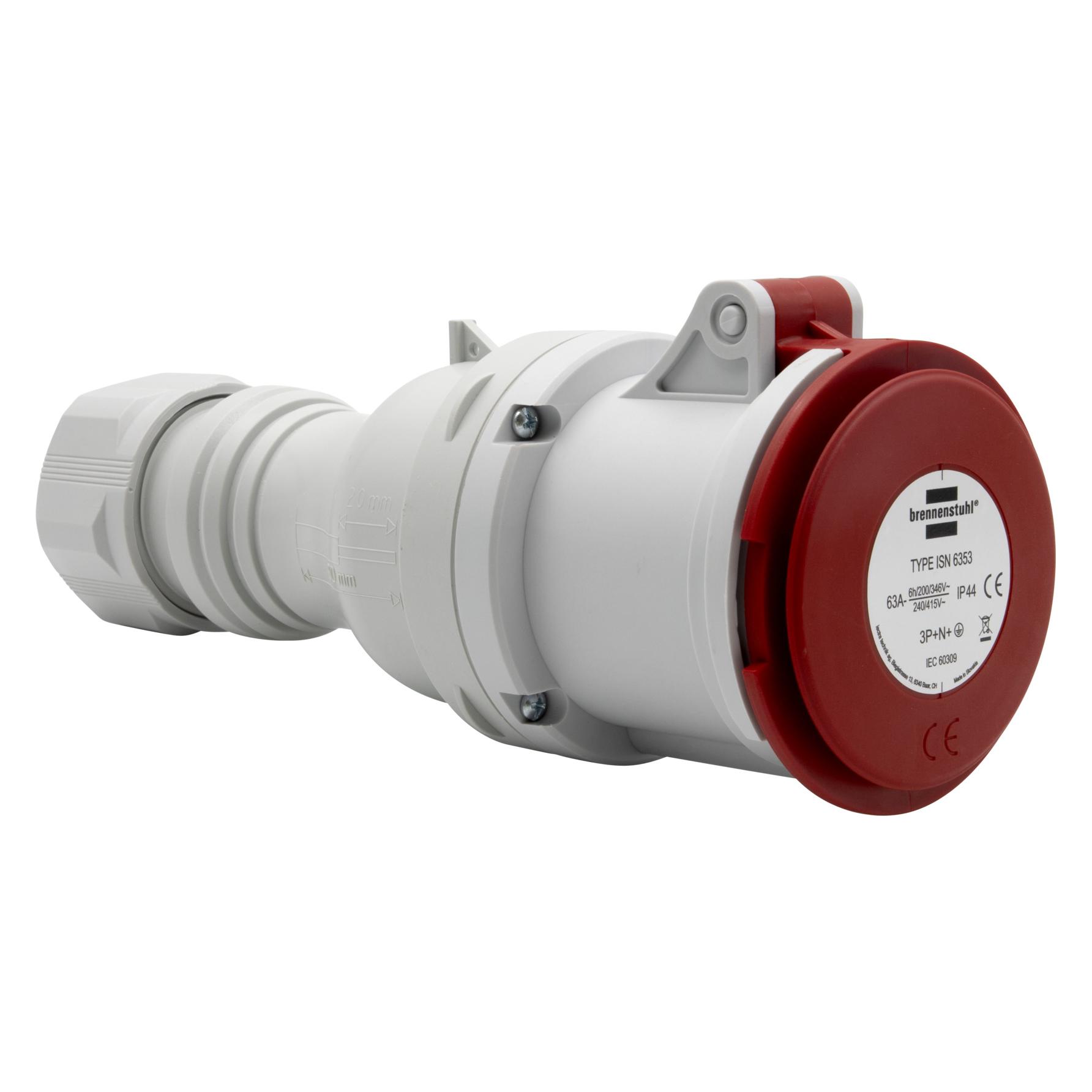 Brennenstuhl CEE-Kupplung 400V/63A IP44 (1080150786)