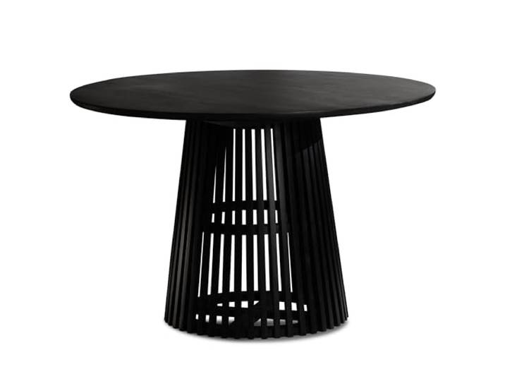Wohnling Esstisch Rund 120x120x77 cm Mango Massivholz Metallbeine