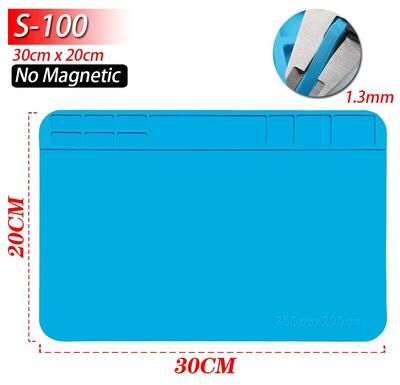 Inspire Select Heat Resistant Silicone Soldering Mat 932F Anti Static Magnetic Workbench Mat For Phone, Laptop & Watch Repair s100