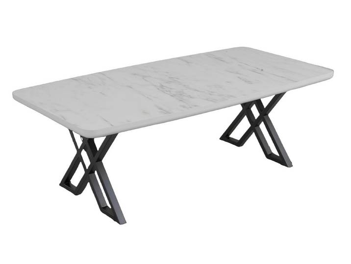 Xlmoebel Couchtisch Eleganter weißer Design-Couchtisch aus hochwertigem Material (Couchtisch), Hergestellt in Europa