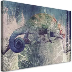 WANDBILD chamäleon auf einem zweig