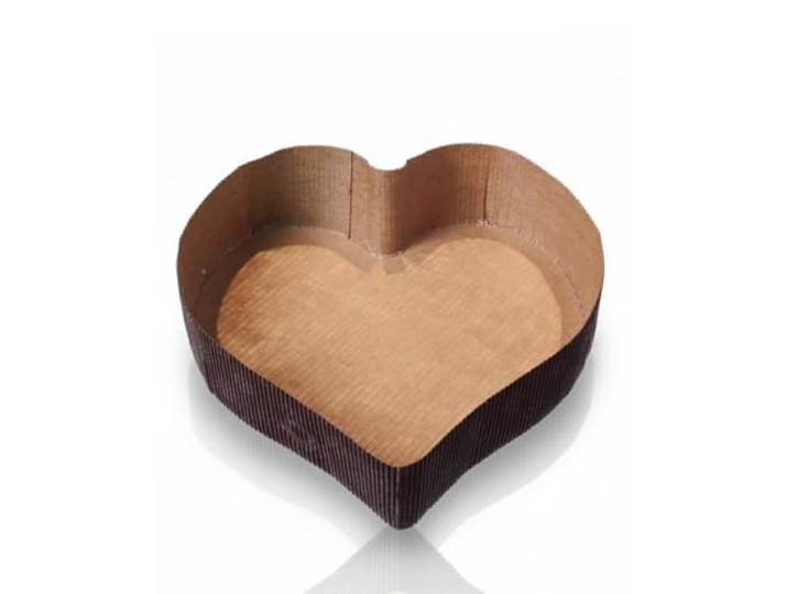 Papier-Backform Herz 980 ml, 600 Stück, Braun Aluminiumfrei, backofenfest, tiefkühlgeeignet und lebensmittelecht – große Herzform für Kuchen und Backwaren