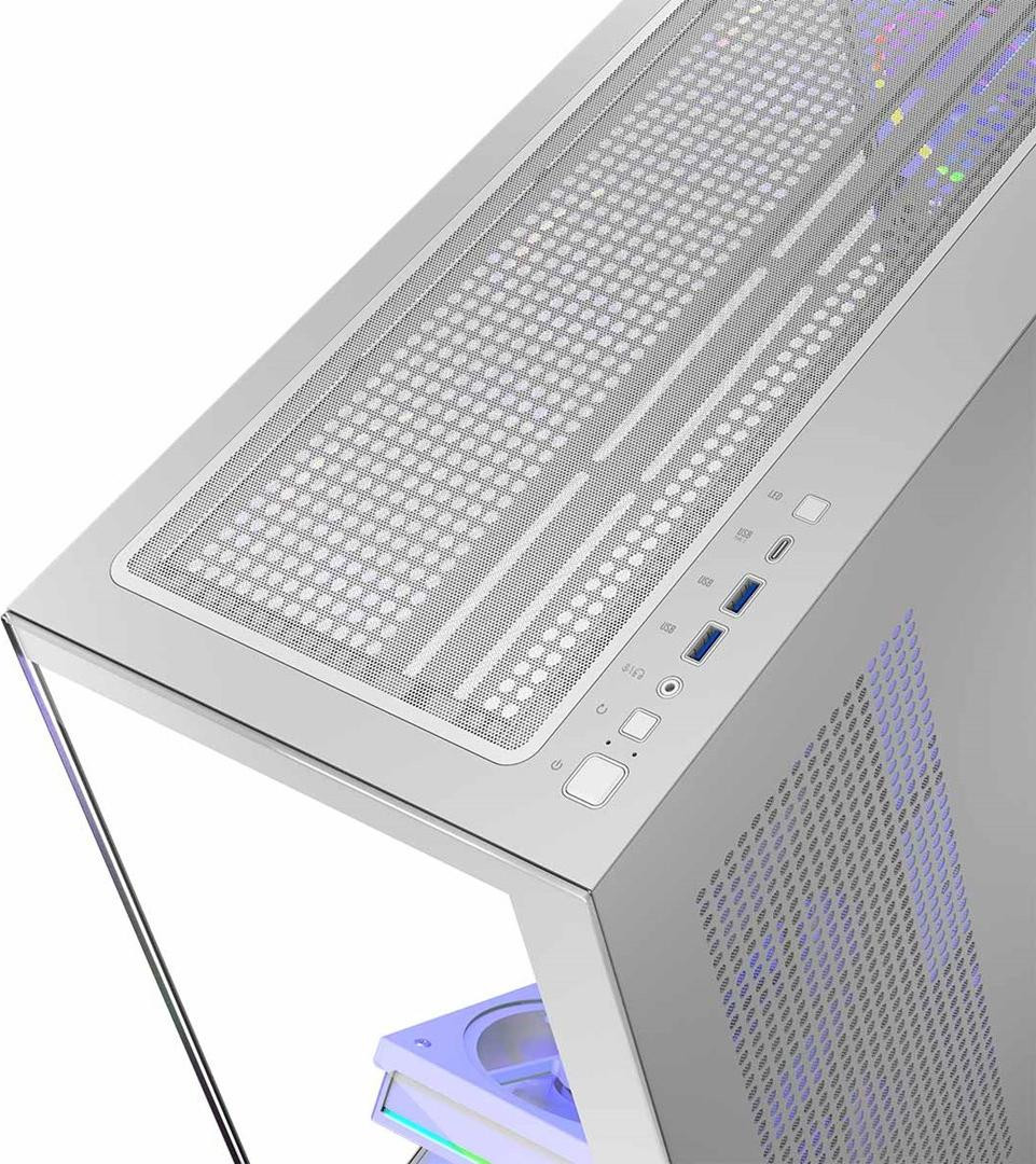 Modecom Volcano Stellar ARGB MIDI 5F computerbehuizing, wit