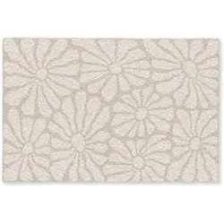 FUSSMATTE Floral - Druck - Beige - Braun - Minimalistisch Schmutzfangmatte 60x40 cm
