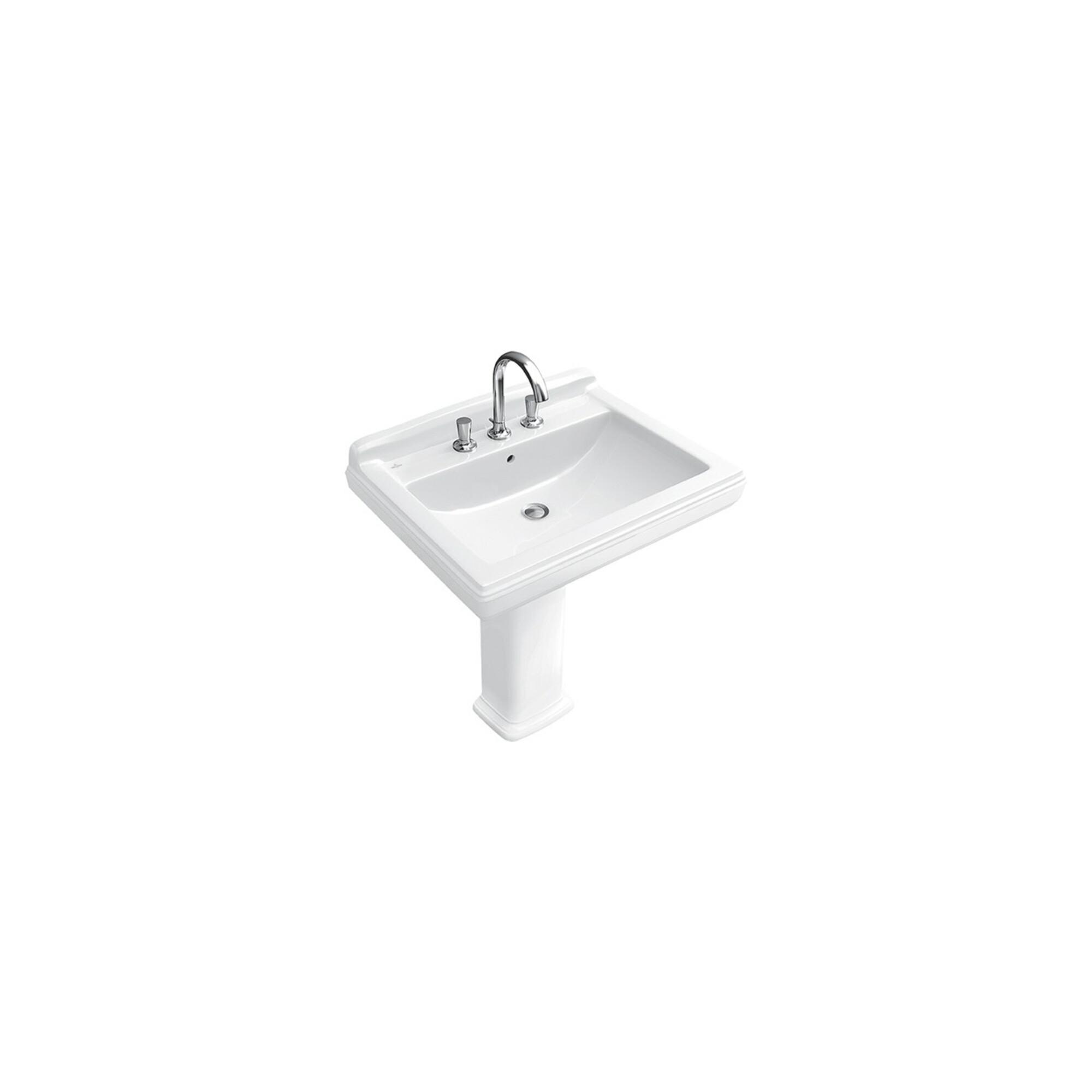V&B Waschtisch Hommage 75x58cm, P bla C+, 3 HL, Überlauf ; Villeroy & Boch (7101A1R7)