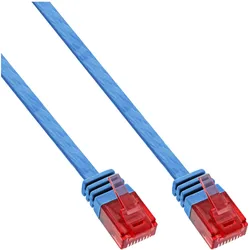 INLINE Patchkabel flach, U/UTP, Cat,6, blau, 10m