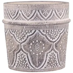 Chic Antique Évron Blumentopf mit Muster, H25,5/Ø27 cm, dunkel natur