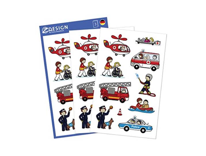 AVERY Zweckform Papieren stickers met ontwerp Strazak Policeman