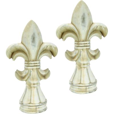 Dekofigur I.GE.A., beige (natur), Keramik, Dekofiguren, Französische Lilie (2er Set)