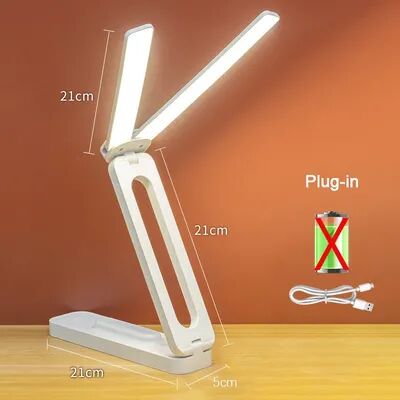 Combo Retail Shop Multi Functional Folding Reading Desktop Desk Lamp, Eye Protection LED Desk Light, Infinite Dimming For Bedroom two Heads plug