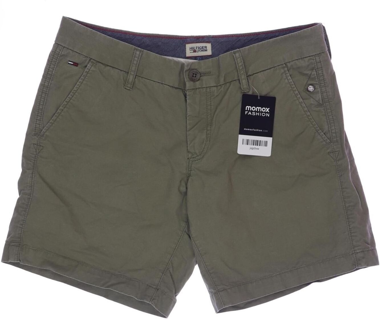 Hilfiger Denim Damen Shorts, Grün, Gr. W27, Baumwolle - Second Hand