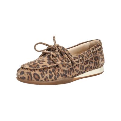 Mokassin NERO GIARDINI "Nero Giardini Mokassin Veloursleder", Damen, Gr. 39, Leder, leopard, Veloursleder, Schuhe Mokassin