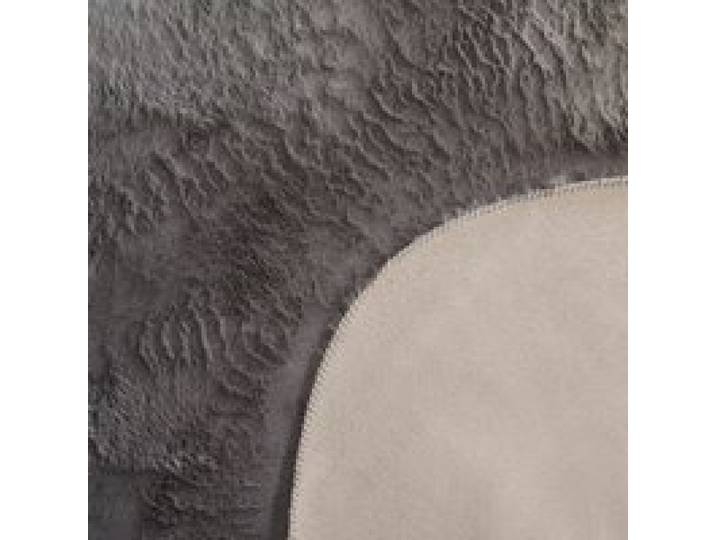 Tapis en fourrure Pelsa anthracite 80x120 cm forme de peau