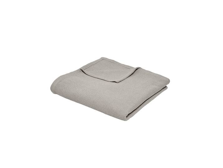 Jeté de canapé ou plaid uni nid d’abeille - coton - Blancheporte