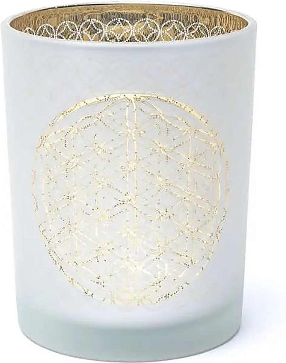 Mani Bhadra Sfeerlicht Bloem des Levens matglas en metallic