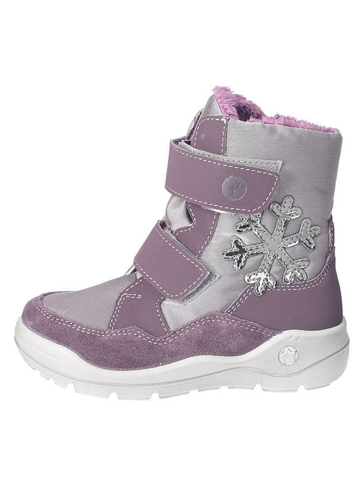 Ricosta Leder-Boots "Lenka" in Grau/ Lila - 33