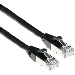ACT Black 3 meter LSZH SFTP CAT6A patch cable snagless with RJ45 connectors (S/FTP, CAT6a, 3 m), Netzwerkkabel